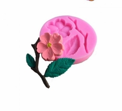 Khuôn Silicon - Hoa Mai Đào 4c - Kèm Cành Lá