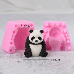 Khuôn Silicon - Động Vật - Gấu Trúc 2 Mảnh 5.5cm