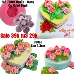Khuôn Silicon - Hoa Sen Thái Nở - 4.3cm - 2T