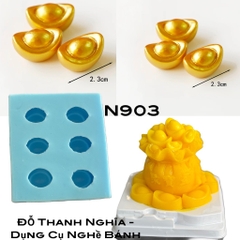 Khuôn Silicon Thỏi Vàng Vĩ 6c - 2.2cm