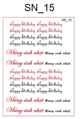 Decal Chủ Đề Sinh Nhật - DSN - DSN15