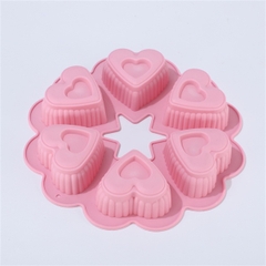 Khuôn Silicon - Trái Tim Kiểu - Tim 7cm 6c