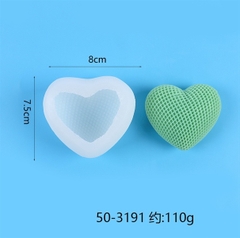 Khuôn Silicon - Trái Tim Kiểu - Tim Lưới 7.5cm