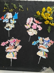 Set Cắm Em Bé Phụ Kiện Trang Trí Bánh - bé gái
