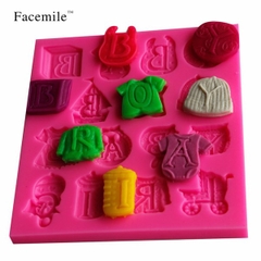 Khuôn Silicon - Quần Áo - Xe Nôi Áo Đồ Ngủ Nón