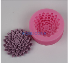 Khuôn Silicon - Hoa Cúc Thược Dược - Cánh Thẳng - 8.3cm