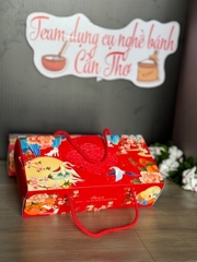 Hộp Giấy - Bánh Trung Thu Quai Xách - 2 Bánh - 2B01 Cao 7.5cm