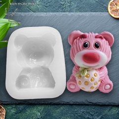 Khuôn Silicon - Động Vật - Gấu Dâu 8cm
