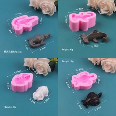Combo 4 Khuôn Silicon Rùa Gấu Mập Sấu