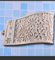 Khuôn Silicon - Viền Mảng Họa Tiết - Hoa Tuyết 31x10cm