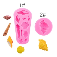 Khuôn Silicon - Biển - Ốc 1c Tròn 6x1.5cm