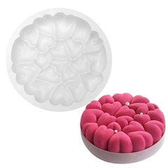 Khuôn Silicon - Đế - Tim Mâm Cúng - Trái Tim Mặt 18cm