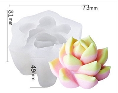 Khuôn Silicon - Sen Đá Nở - 7x4.9cm - Cánh Nhọn