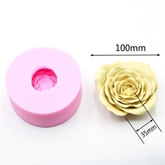 Khuôn Silicon - Hoa Hồng Lai - Xòe Nhụy - 10cm