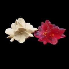 Khuôn Silicon - Hoa Mai Đào - 6.5cm - Chùm Kèm Lá