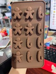 Khuôn Silicon - Noel - Vĩ 6 Người 6 Gậy 12c
