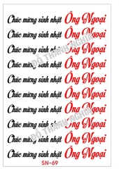 Decal Chủ Đề Sinh Nhật - DSN - DSN69