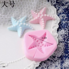 Khuôn Silicon - Biển - Sao Biển Chấm - 5.3cm