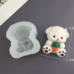 Khuôn Silicon - Mèo Kitty - Khúc Bạch Con Gấu Con Chó Cây Kem 6.6cm