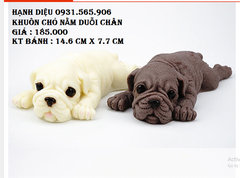 Khuôn Silicon - Động Vật - Chó Nằm - Mặt Xệ