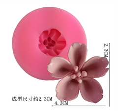 Khuôn Silicon - Hoa Mai Đào - 4.3cm - Nhụy