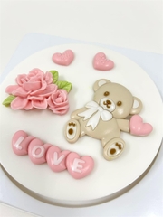 Khuôn Silicon - Hộp Quà Gấu Tim Love - set 4
