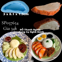 Khuôn Silicon - Món Ăn - Miếng Thịt - Oval 8.1cm