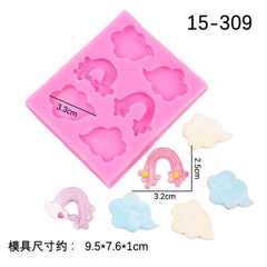 Khuôn Silicon - Bầu Trời - Cầu Vồng - Đám Mây 6c