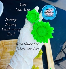 Khuôn Silicon - Hoa Hướng Dương - Hoa Lớn 7Cm
