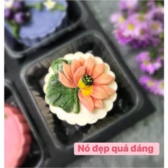 Khuôn Silicon - Mặt Ép Hoa Sen - 6.3cm Sen Cành