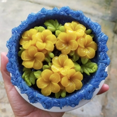 Khuôn Silicon - Hoa Sứ - 6.1cm - chùm hoa Sứ Kèm Lá sale 39k