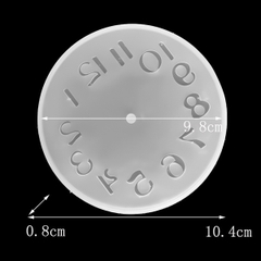 Khuôn Silicon - Đồng Hồ - Số 10cm