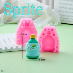 Khuôn Silicon Nước Uống Chai Sprite 2 Mảnh 4.5cm