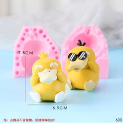 Khuôn Silicon - Động Vật - Vịt Ngồi 2 Mảnh 7.8cm