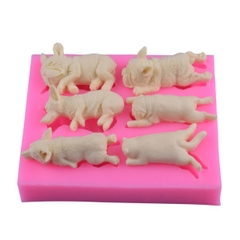 Khuôn Silicon - Động Vật - Chó Nằm Ngủ 6c