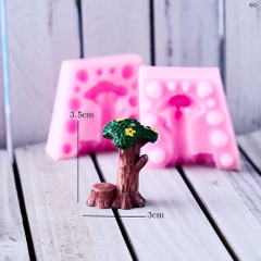 Khuôn Silicon - Gốc Thân Cây Cao 3.5cm 2 Mảnh