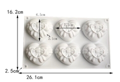 Khuôn Silicon - Trái Tim Kiểu - 6c 7.2cm x 6.5cm cao 2.1cm