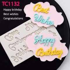 Khuôn Silicon - Chữ Happy - Best Whishes - Congratulations
