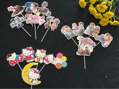 Set Cắm Mèo Kitty Tim Phụ Kiện Trang Trí Bánh