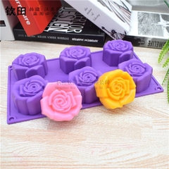 Khuôn Silicon - Hoa Hồng 6 Bông 7cm