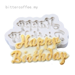 Khuôn Silicon - Chữ Happy - Uốn