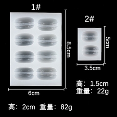 Khuôn Silicon - Bánh Macaron 3cm 1/2 bánh