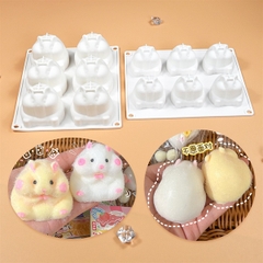 Khuôn Silicon - Động Vật - Chuột Hamster Vĩ 6c 5.7cm