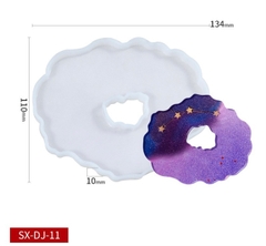 Khuôn Silicon - Mặt Ép Trơn - Tròn Lỗ DJ11