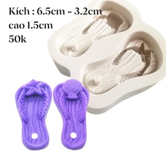 Khuôn Silicon - Em Bé Giày - Đôi Dép Xỏ 6.5cm