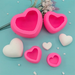 Khuôn Silicon - Trái Tim Kiểu - Tim Lưới 7.5cm