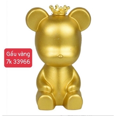 Con Gấu Nhựa - PKD - Bearbrick Xa Xỉ Vàng - Ngồi