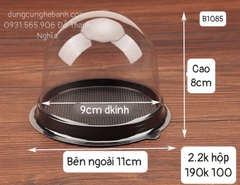Hộp Nhựa - Tròn B1085R Nắp Mô - 9cm Cao 8cm