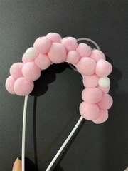 Topper Cổng Bông Trang Trí Bánh - CỔNG BÔNG HỒNG
