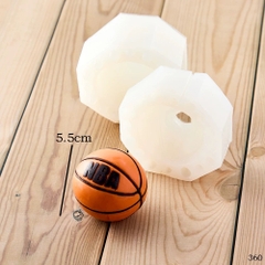 Khuôn Silicon - Cầu Thủ - Trái Banh 2 Mảnh NBA 5.5cm